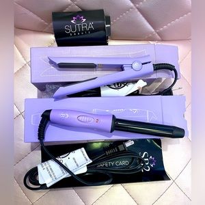 NIB - Travel Size Mini Curling Iron & Mini Flat Iron - SB2 by Sutra
